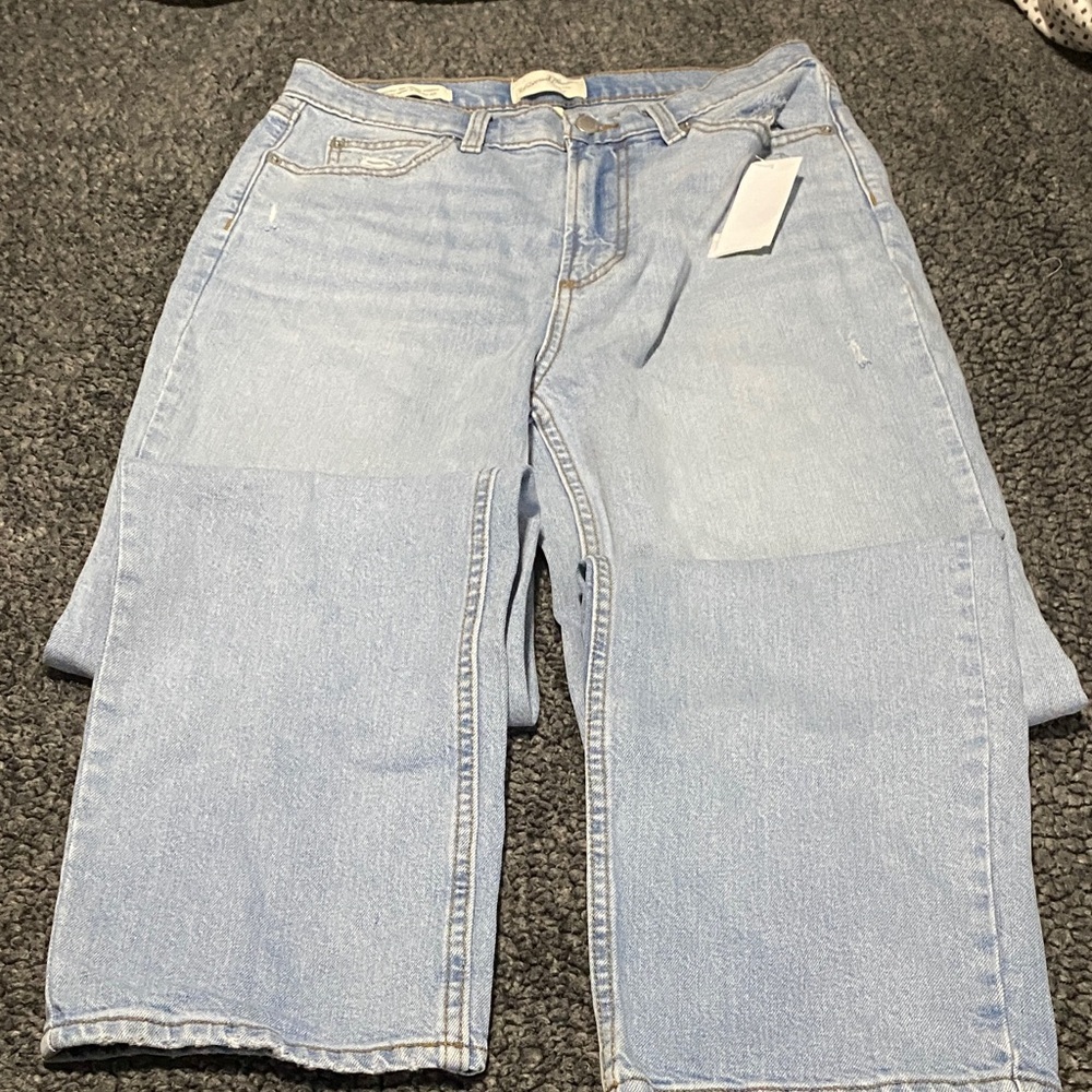 Light Wash Women’s Jeans - Classic Straight Fit slight distressed